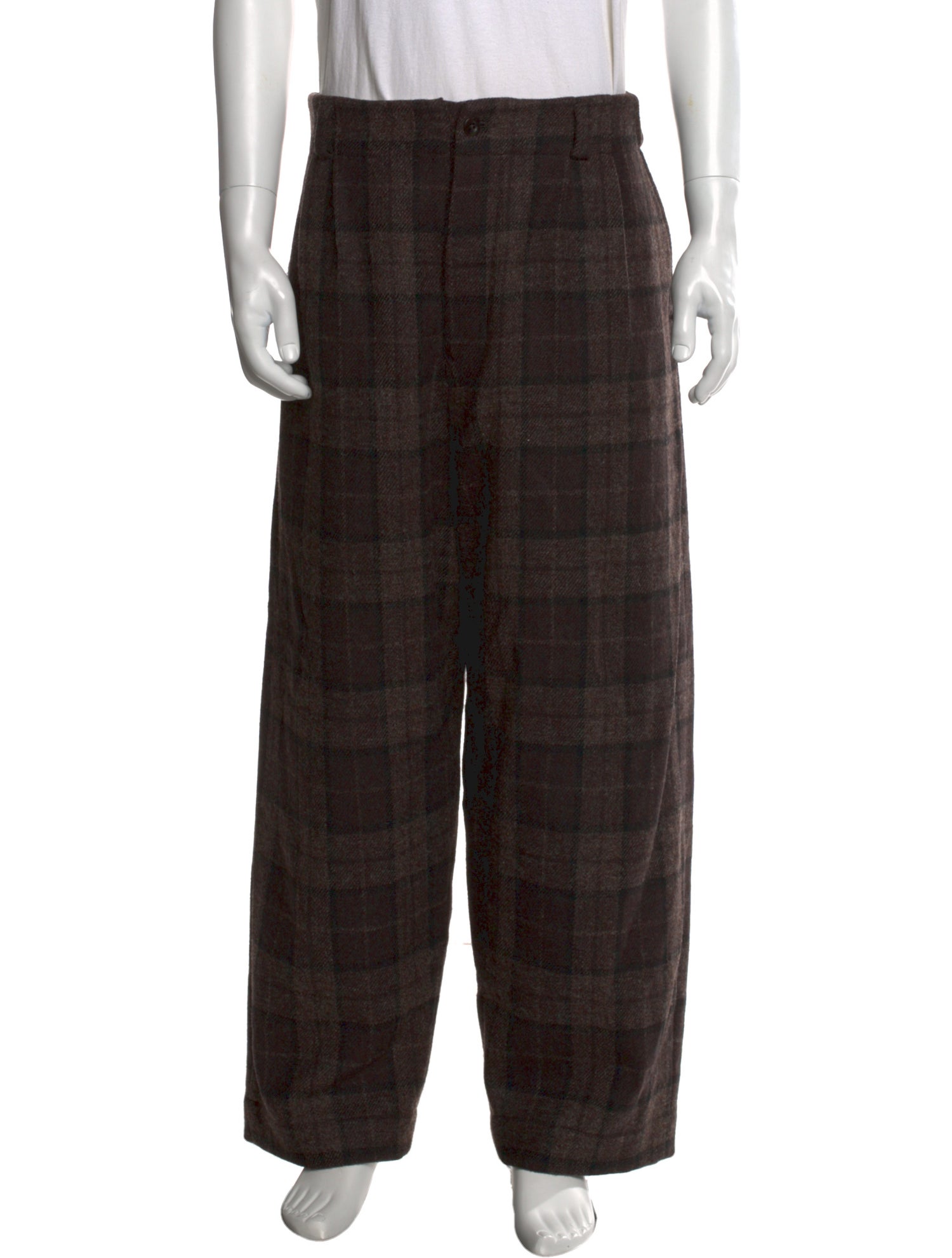 Evan Kinori Plaid Print Pants