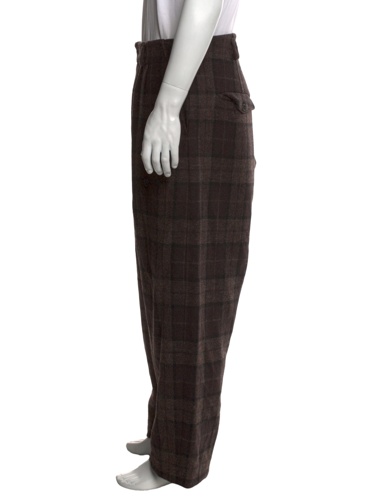 Evan Kinori Plaid Print Pants