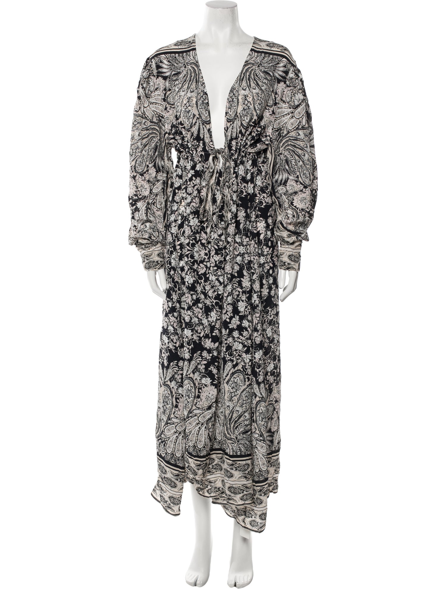 Evarae Paisley Print Long Dress