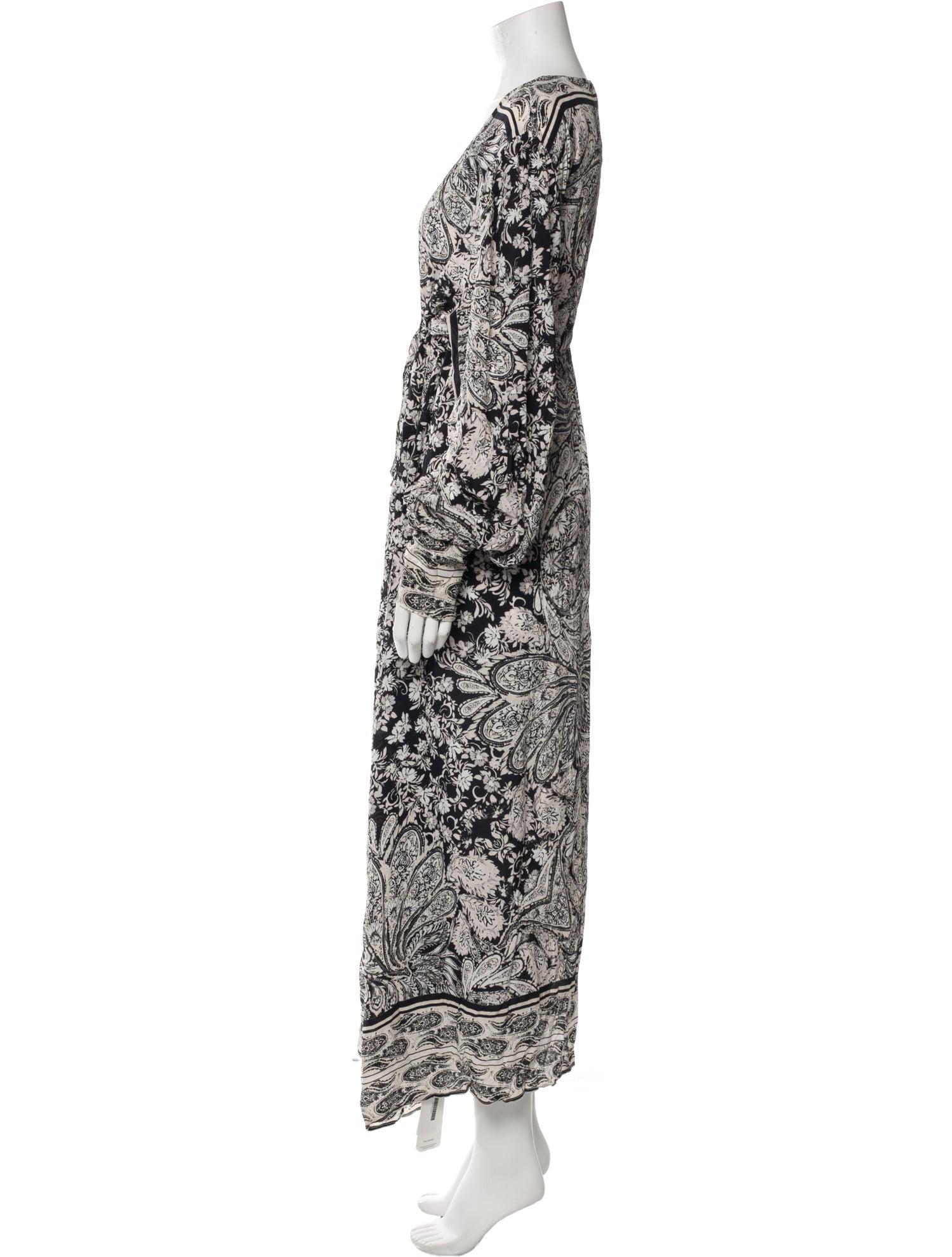 Evarae Paisley Print Long Dress