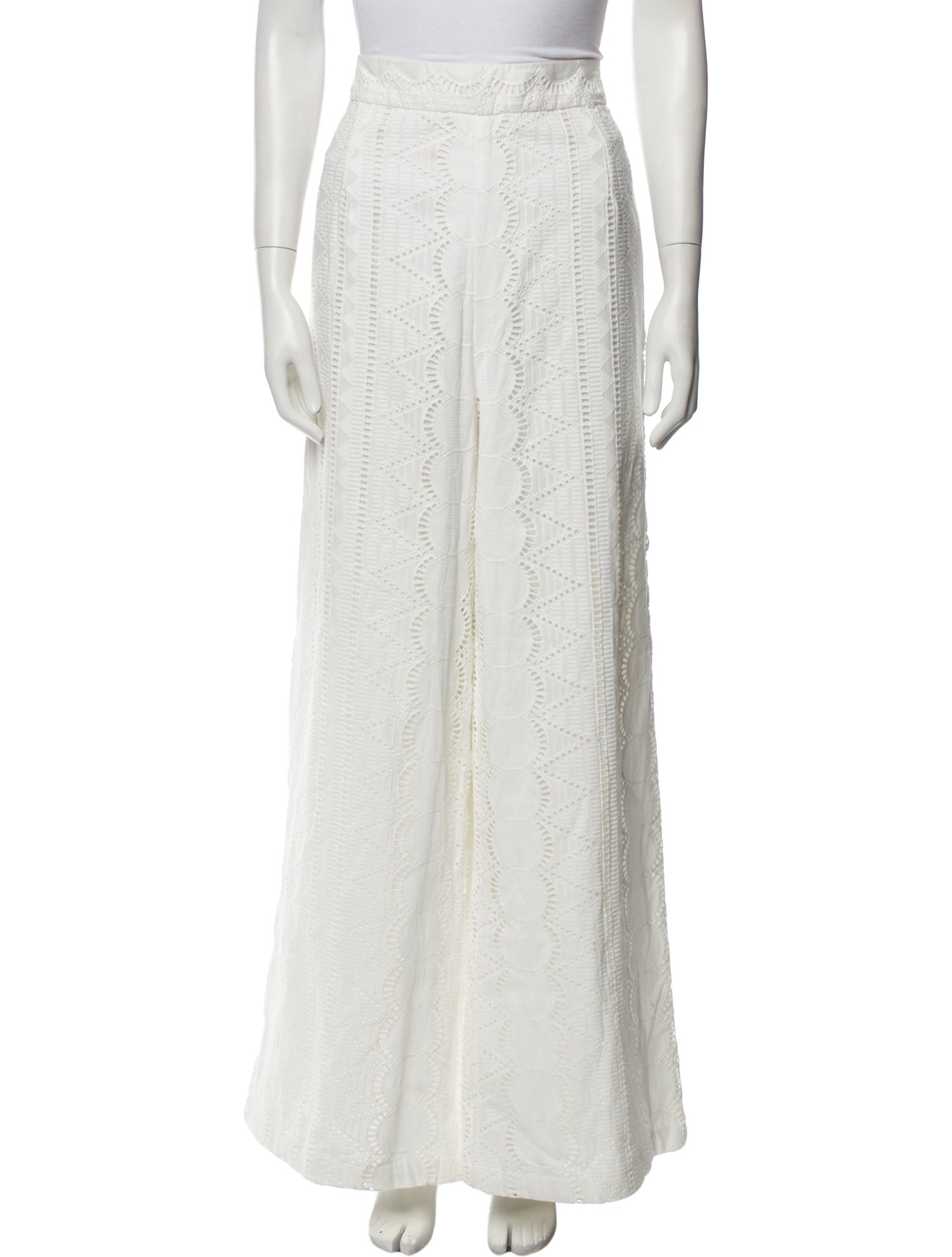 Evarae Lace Pattern Wide Leg Pants