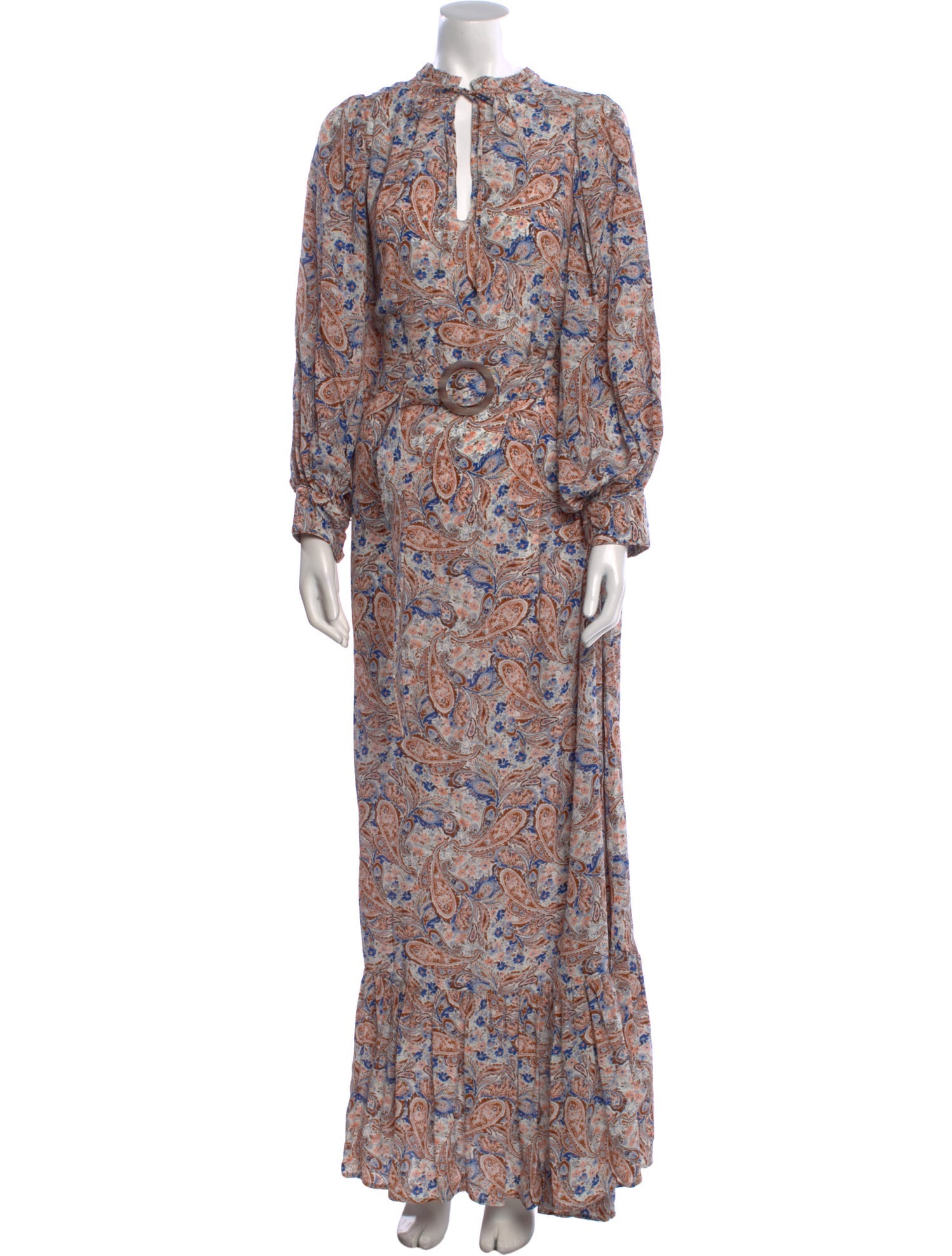 Evarae Paisley Print Long Dress