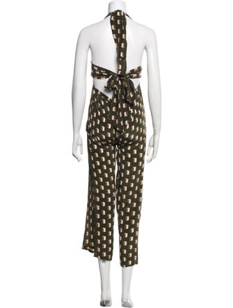 Evarae Silk Printed Jumpsuit