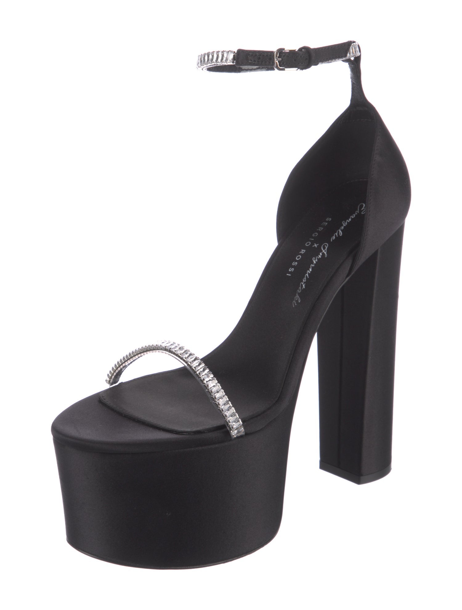 Evangelie Smyrniotaki x Sergio Rossi Satin Sandals