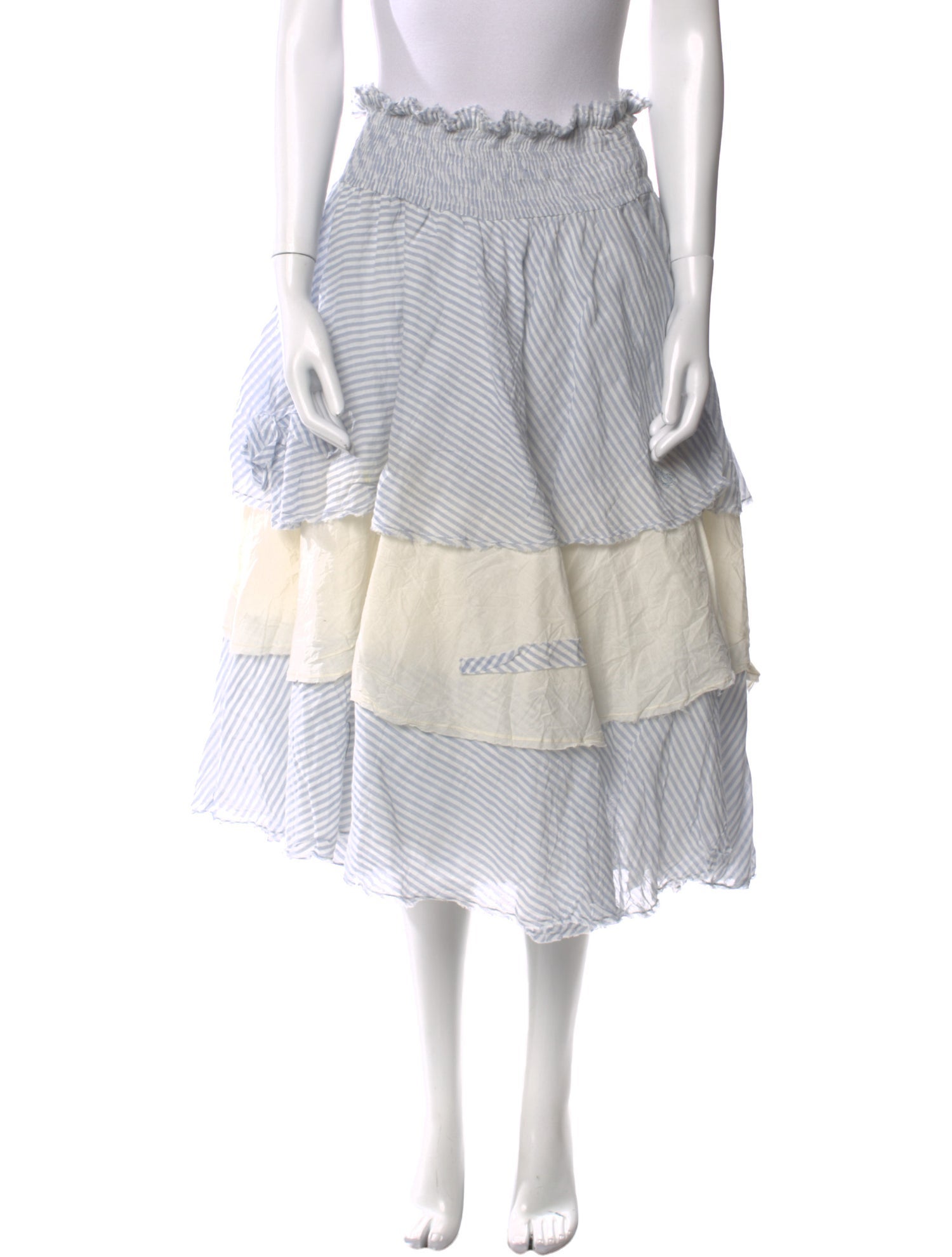 Ewa I Walla Striped Midi Length Skirt