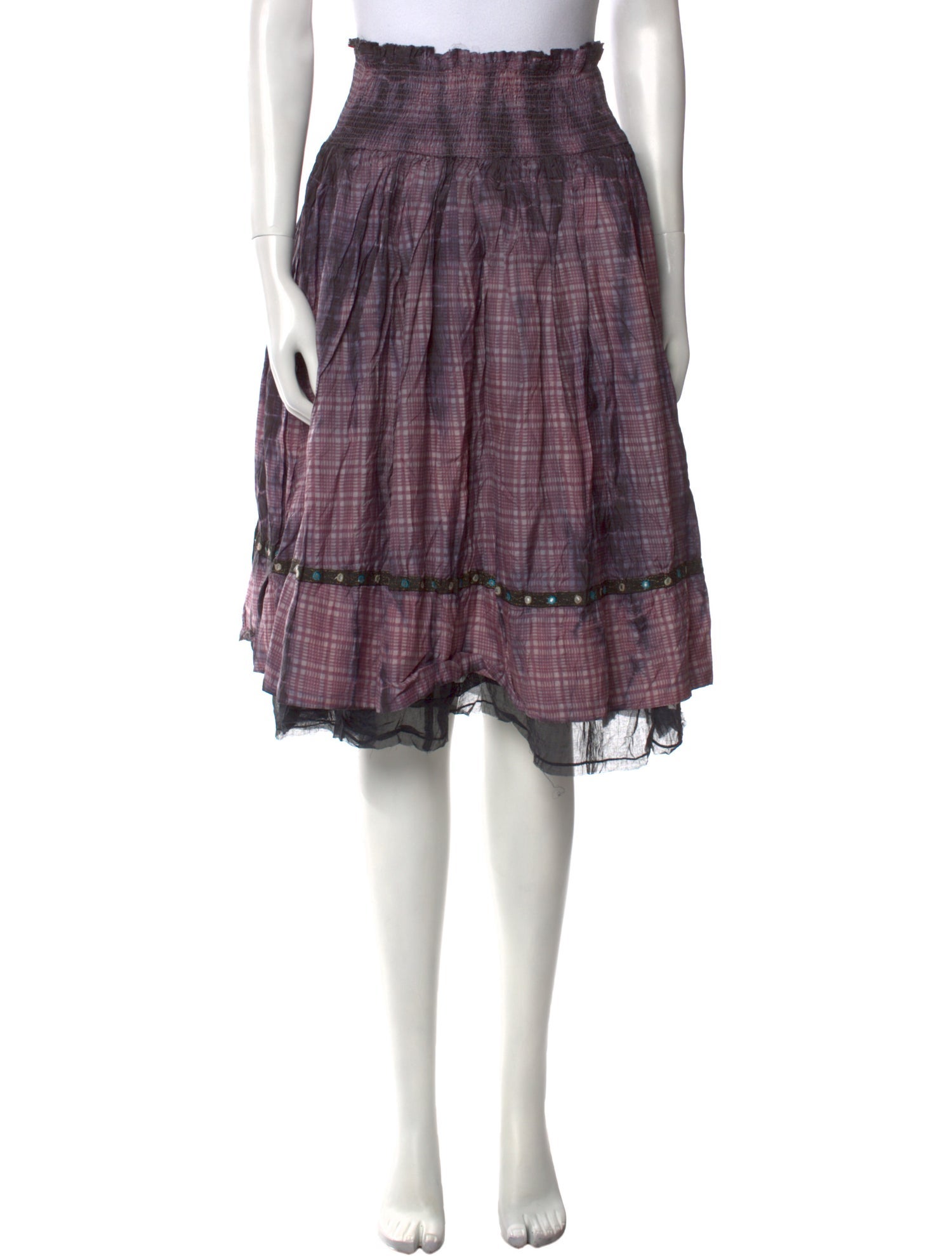 Ewa I Walla Silk Knee-Length Skirt