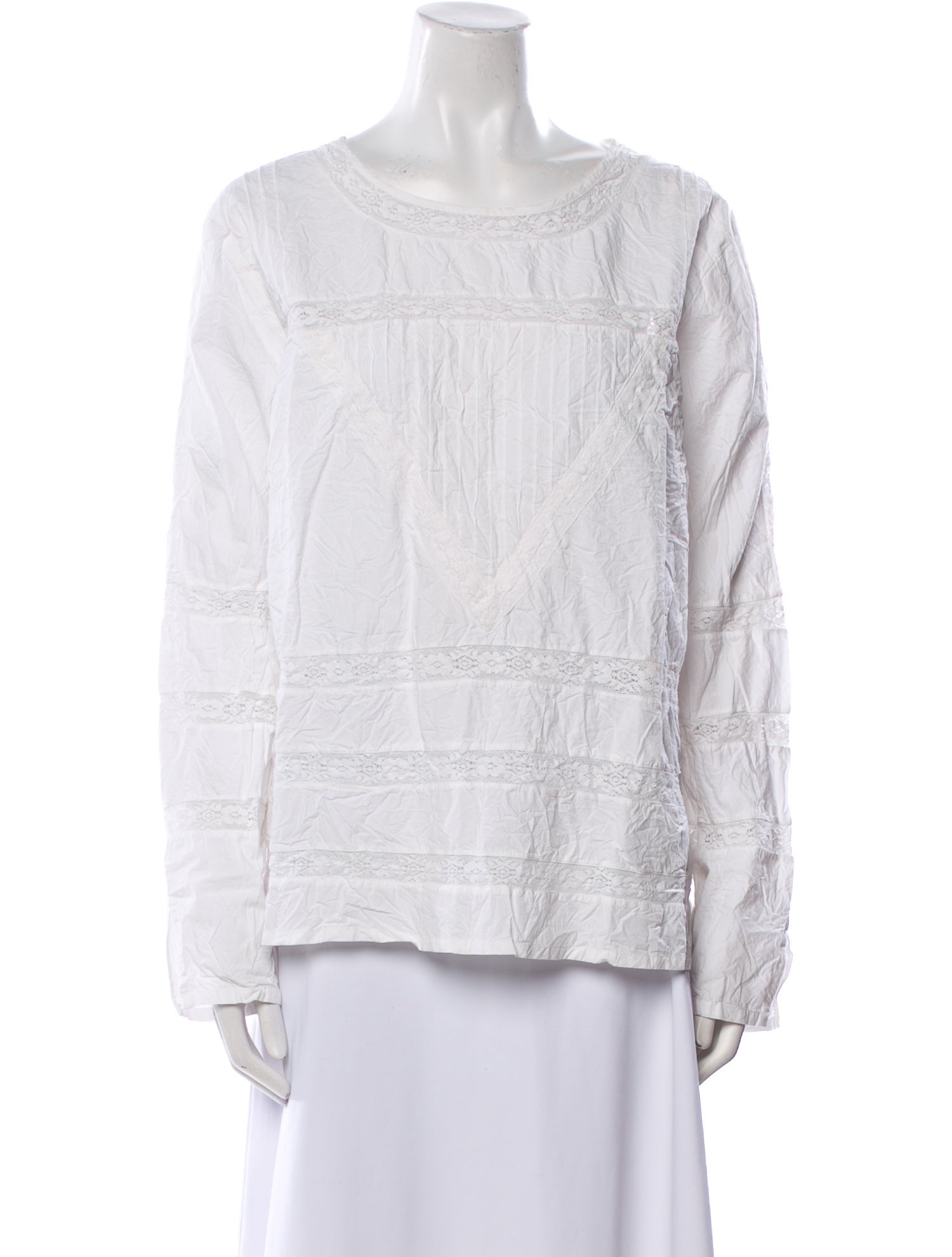 Ewa I Walla Bateau Neckline Long Sleeve Blouse