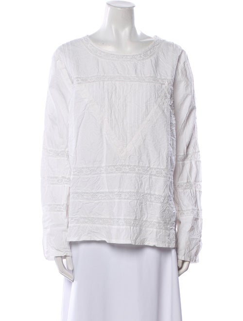 Ewa I Walla Bateau Neckline Long Sleeve Blouse