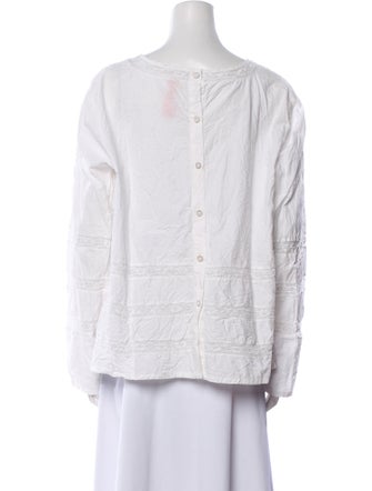 Ewa I Walla Bateau Neckline Long Sleeve Blouse