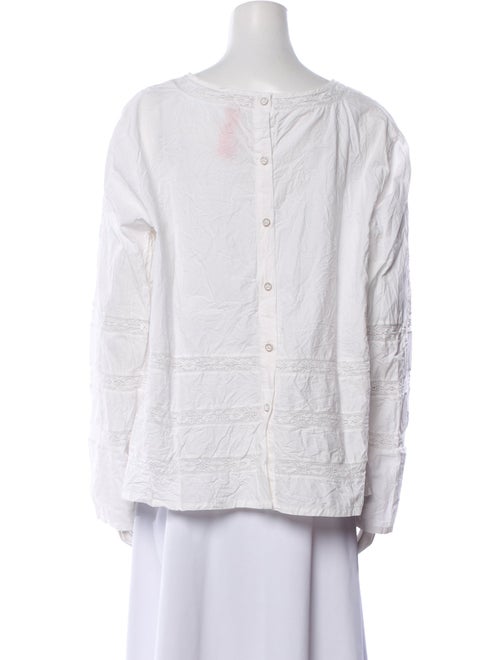 Ewa I Walla Bateau Neckline Long Sleeve Blouse