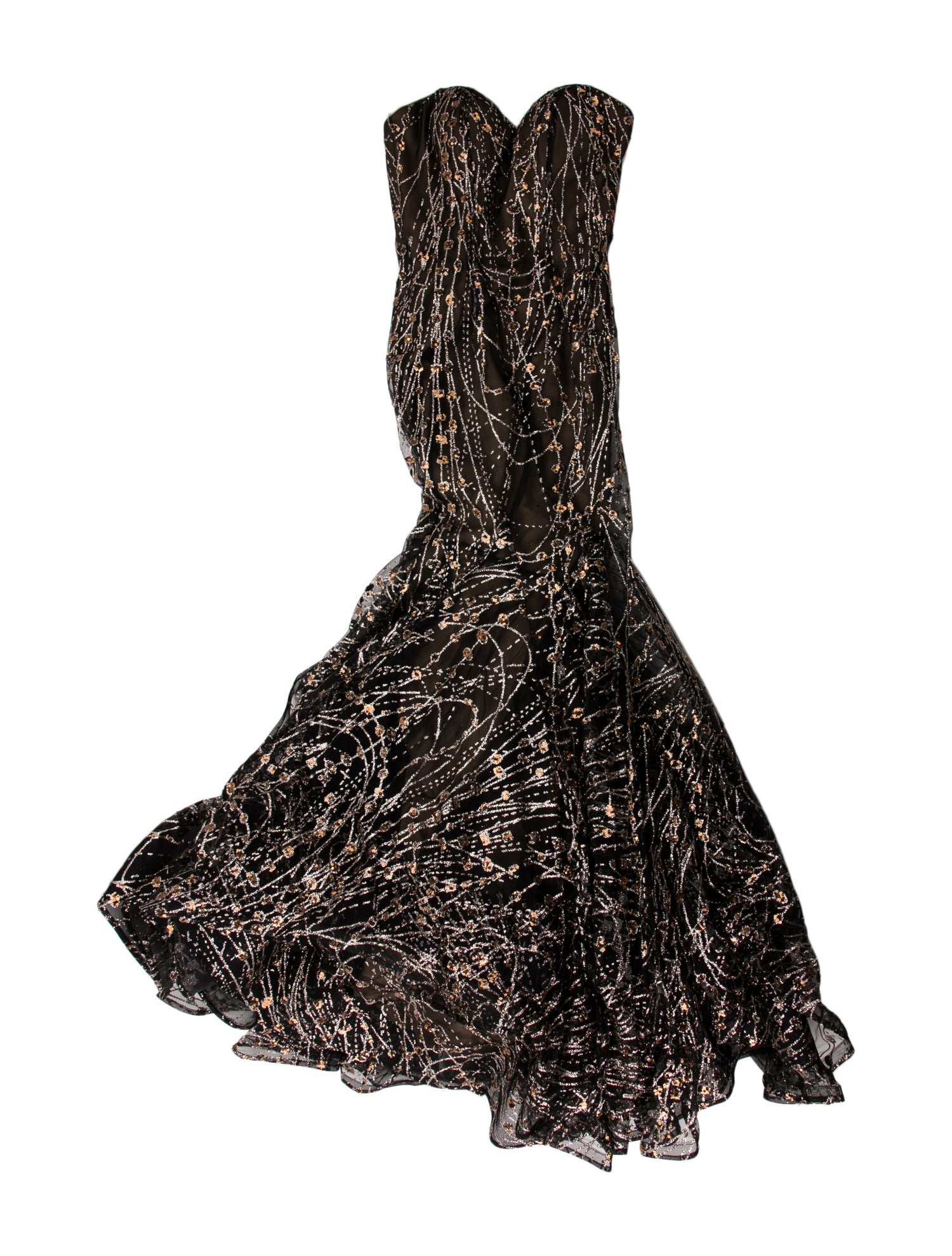 Ellie Wilde Printed Long Dress w/ Tags