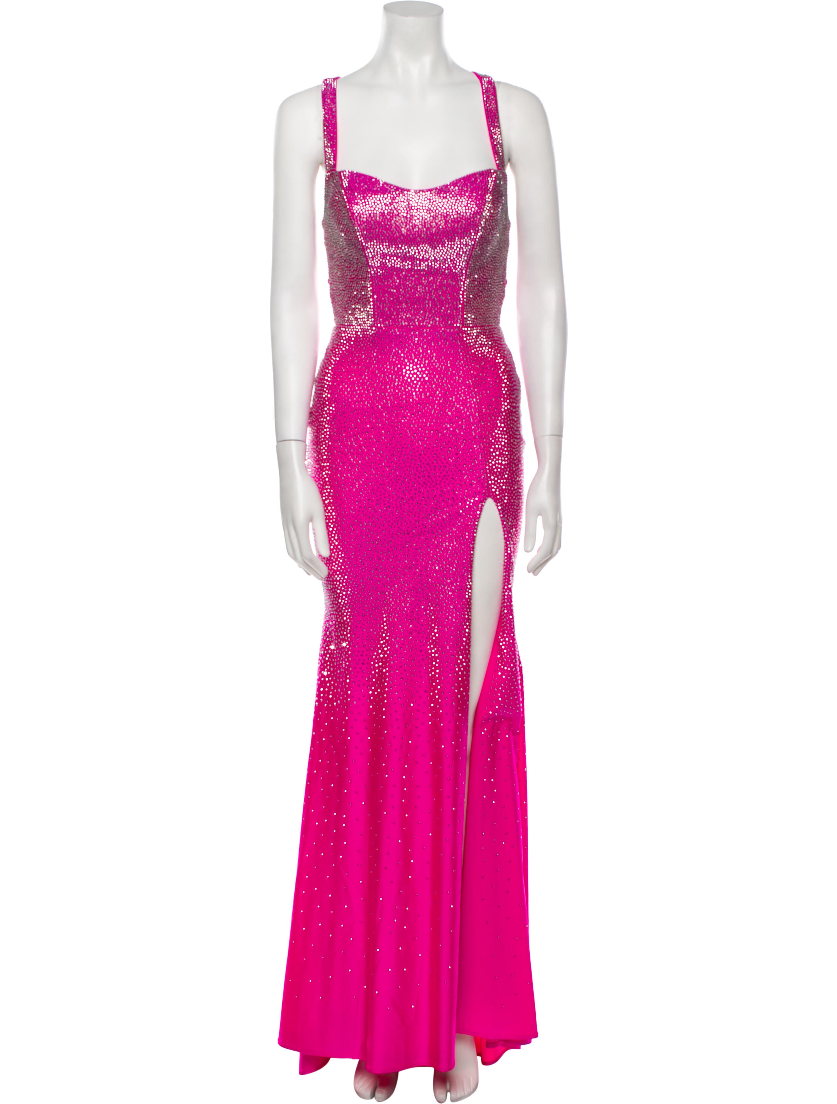 Ellie Wilde Square Neckline Long Dress