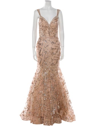 Ellie Wilde Lace Pattern Long Dress