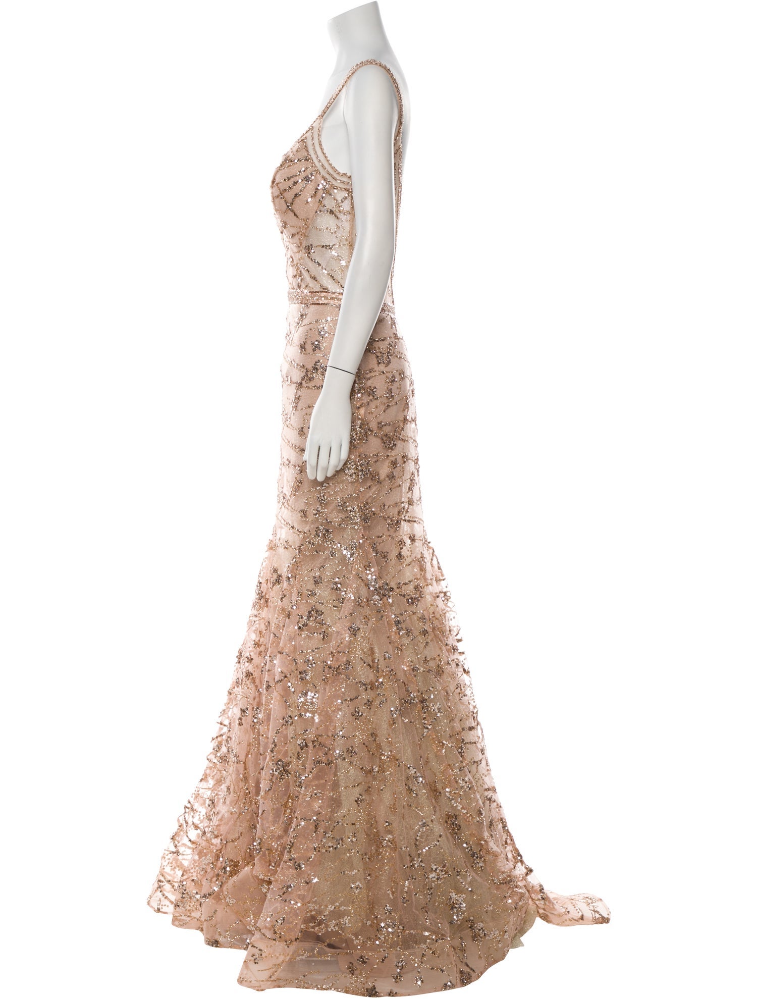 Ellie Wilde Lace Pattern Long Dress