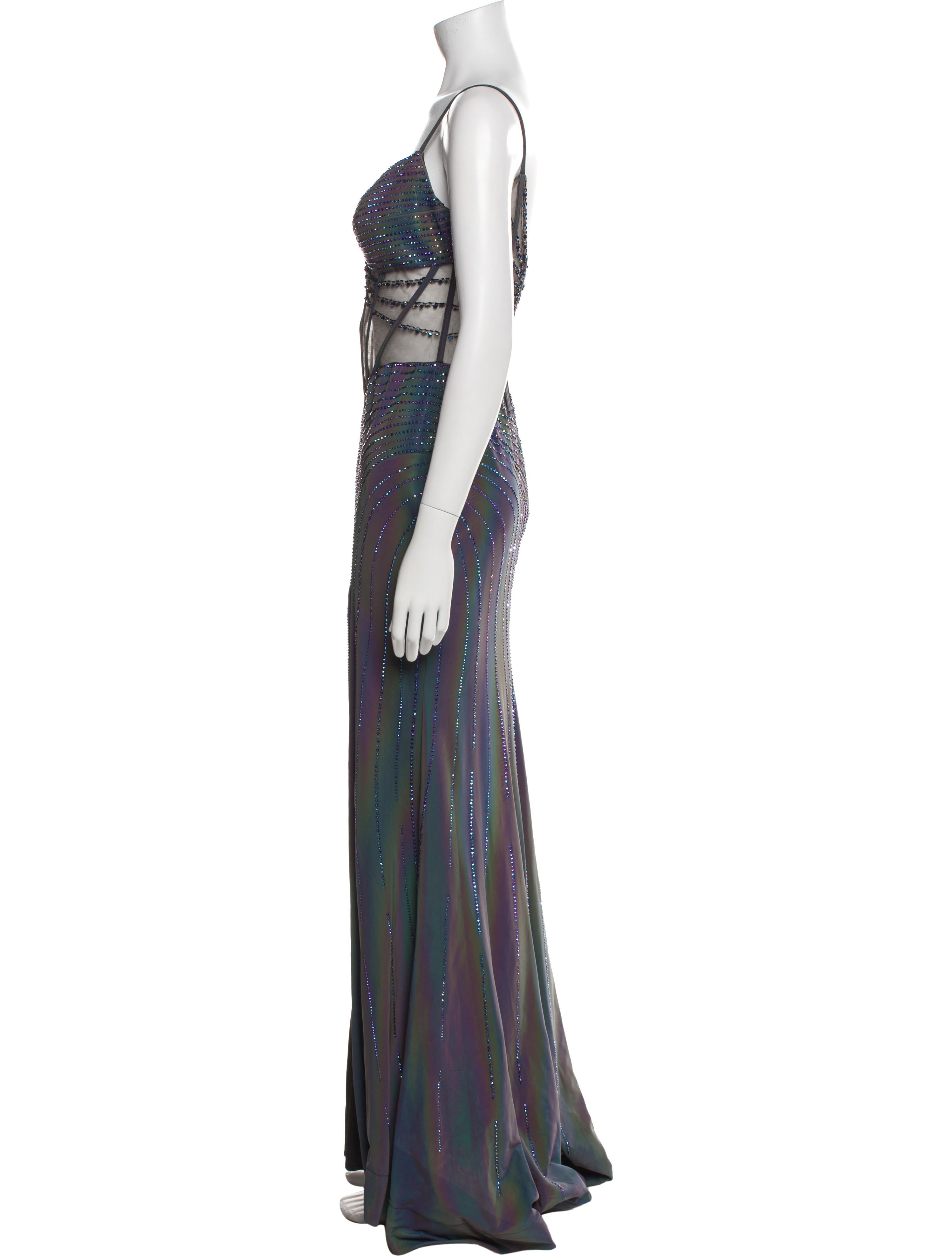 Ellie Wilde Striped Long Dress