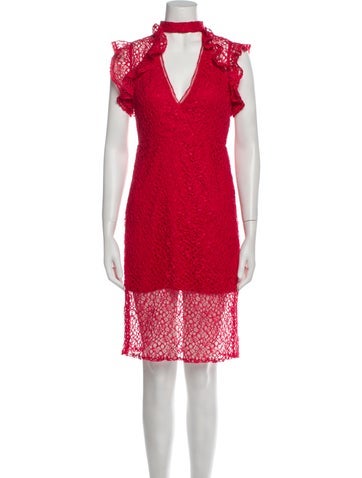 Alexis Dresses Lace Pattern Knee-Length Dress S