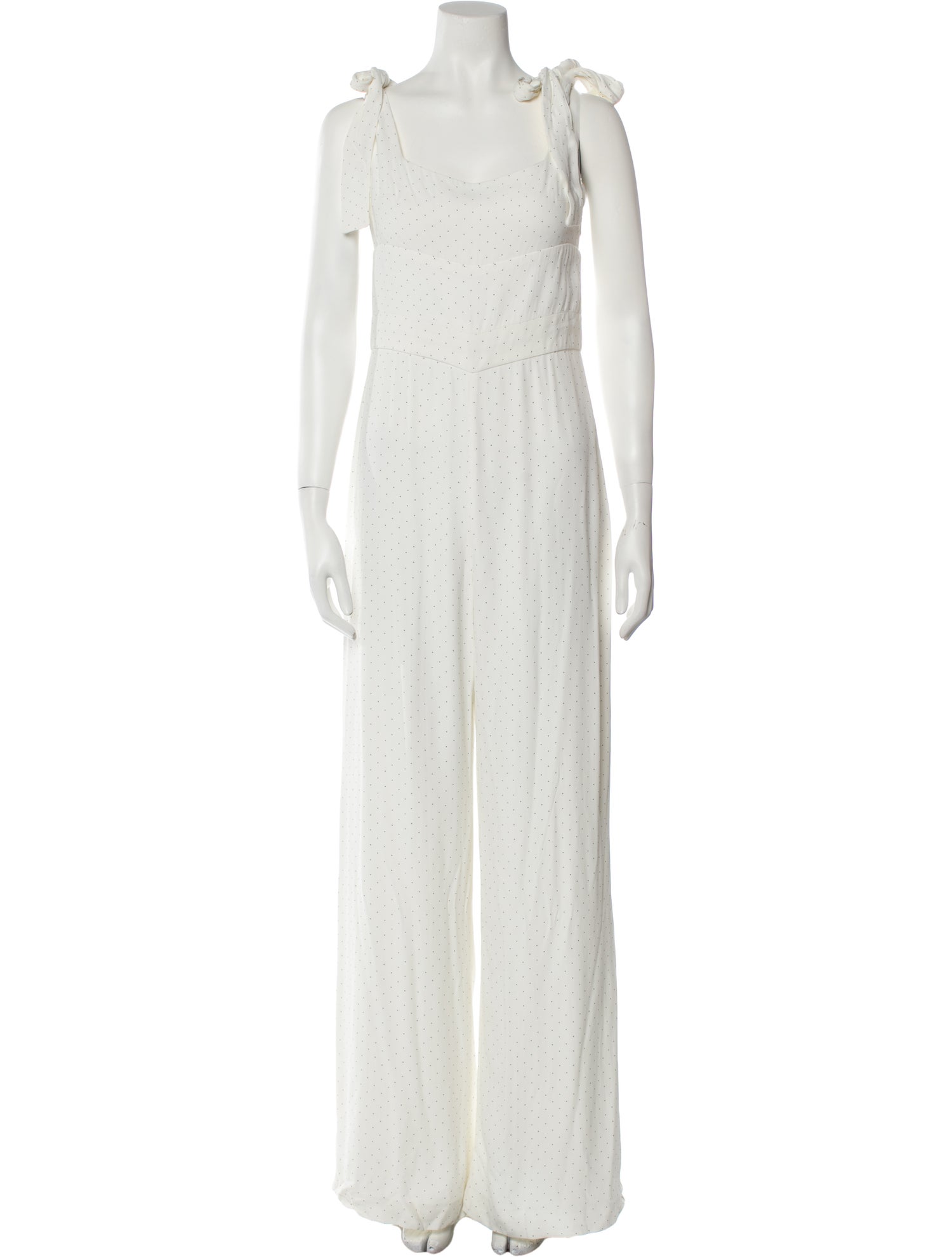 Alexis Polka Dot Print Square Neckline Jumpsuit