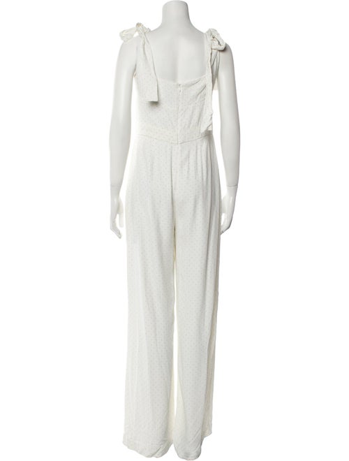 Alexis Polka Dot Print Square Neckline Jumpsuit