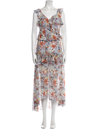 Alexis Floral Print Long Dress