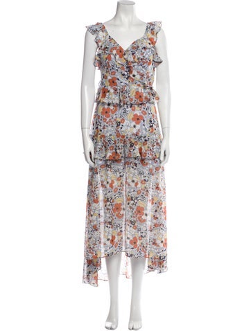 Alexis Dresses Floral Print Long Dress XS