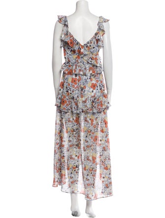 Alexis Floral Print Long Dress