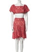 Alexis Lace Pattern Embroidered Accent Skirt Set