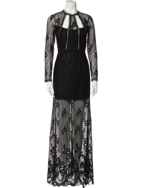 Alexis Lace Pattern Long Dress