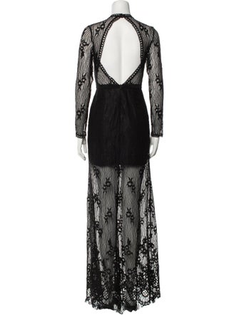 Alexis Lace Pattern Long Dress