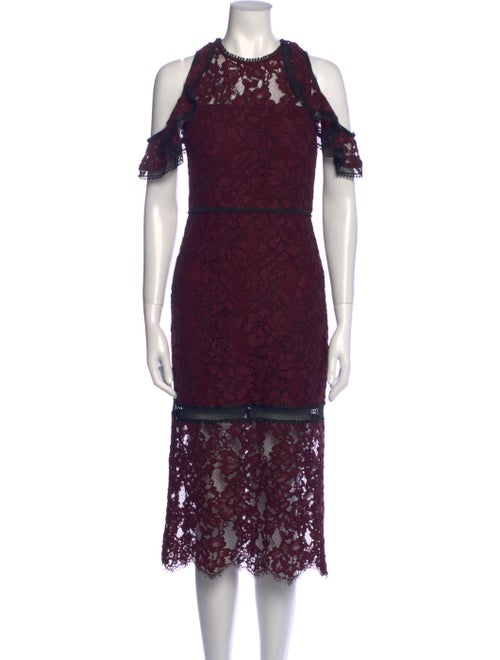 Alexis Lace Pattern Midi Length Dress