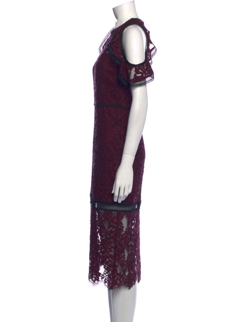 Alexis Lace Pattern Midi Length Dress