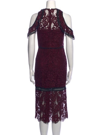 Alexis Lace Pattern Midi Length Dress