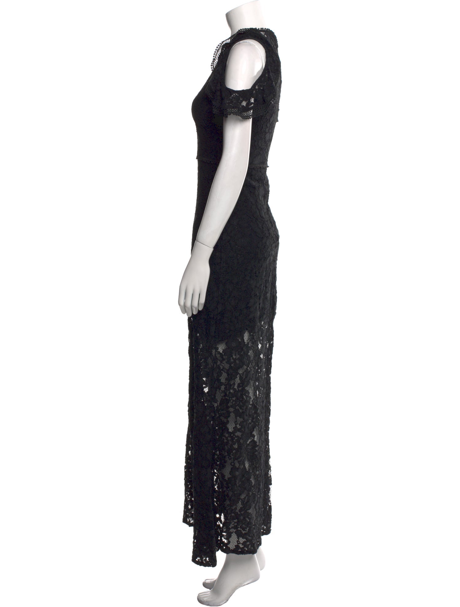 Alexis Lace Pattern Long Dress