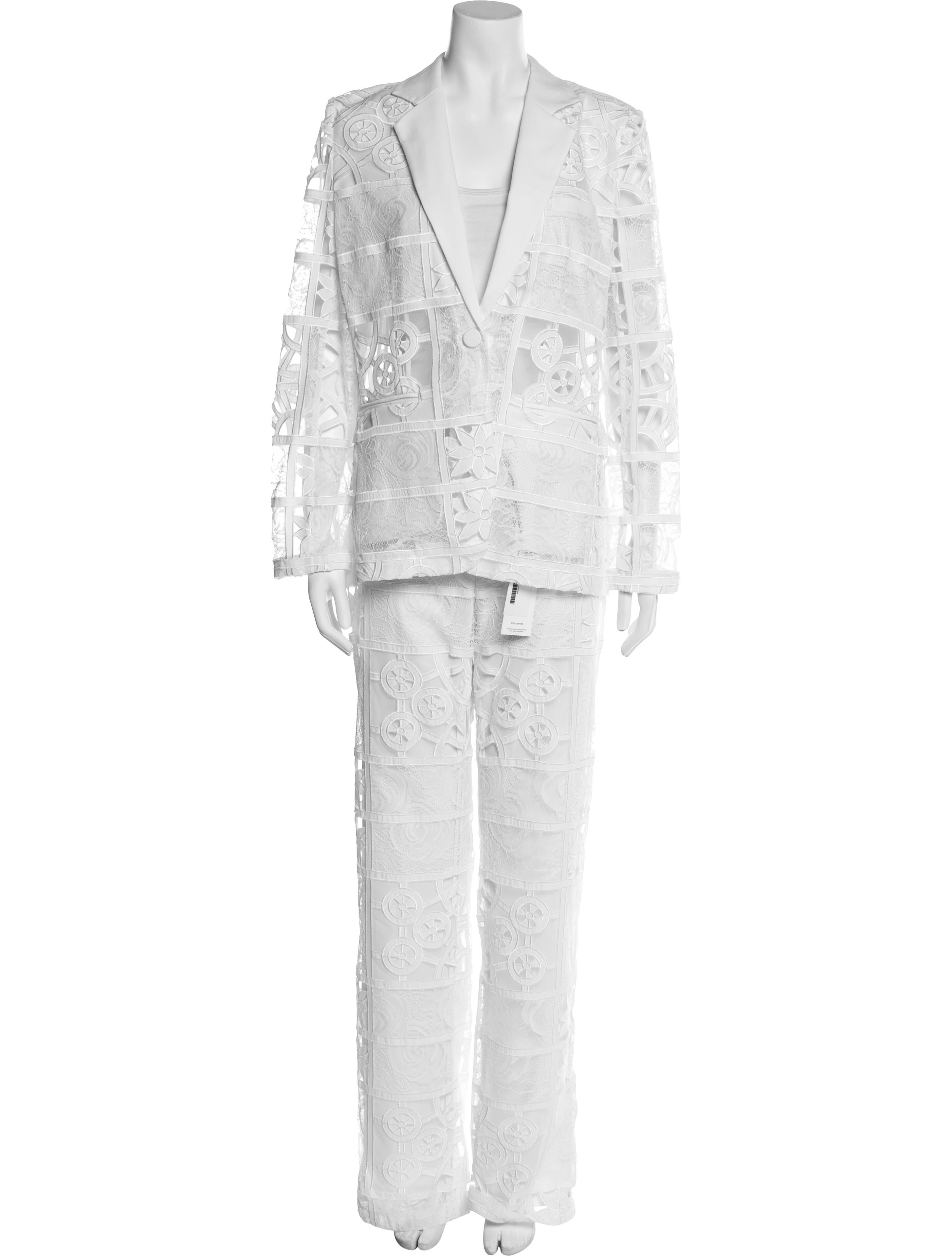 Alexis Embroidered Accent Pantsuit w/ Tags