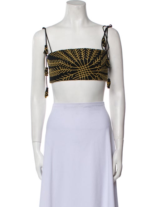 Alexis Linen Printed Crop Top