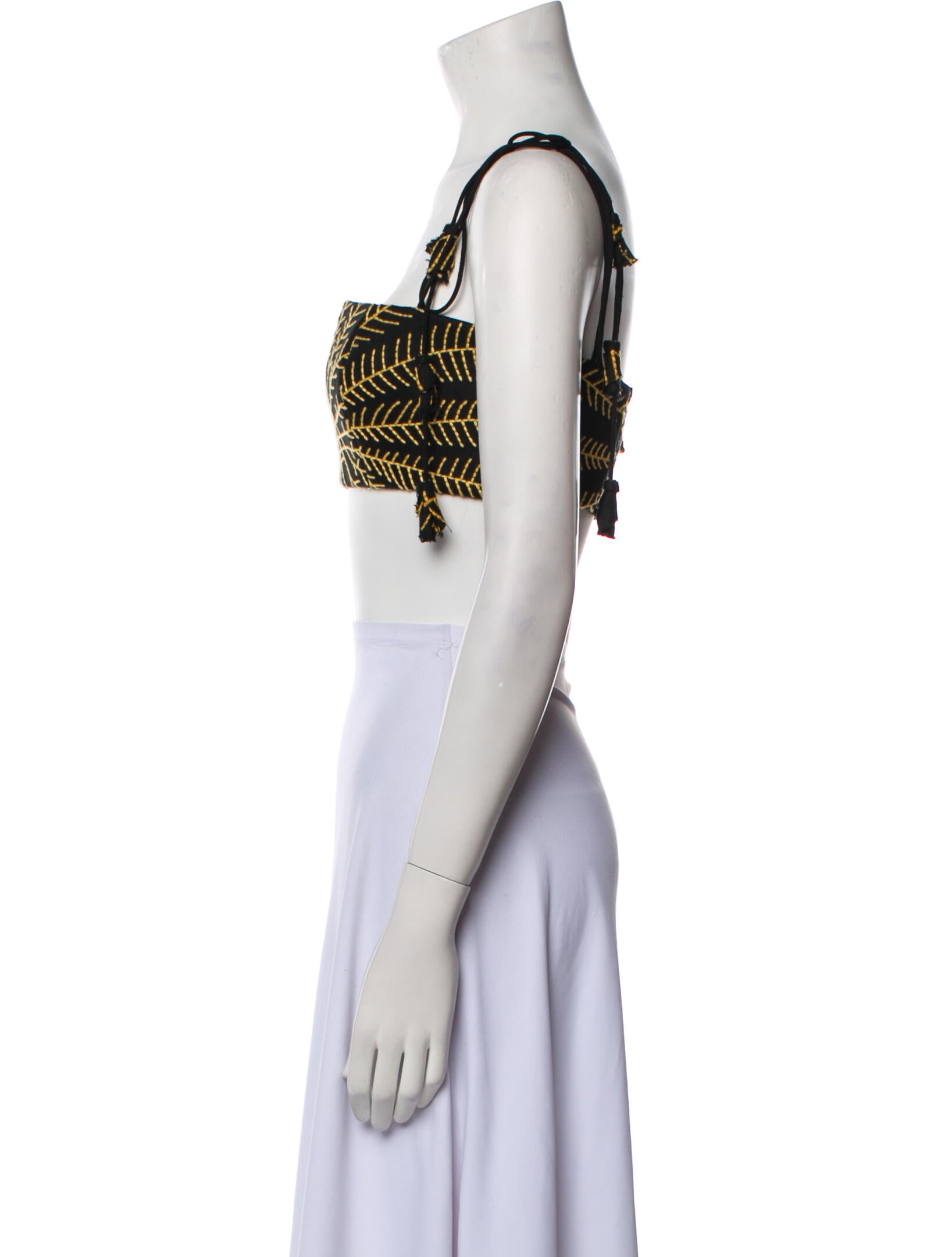 Alexis Linen Printed Crop Top