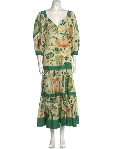 Alexis Dresses Linen Long Dress M