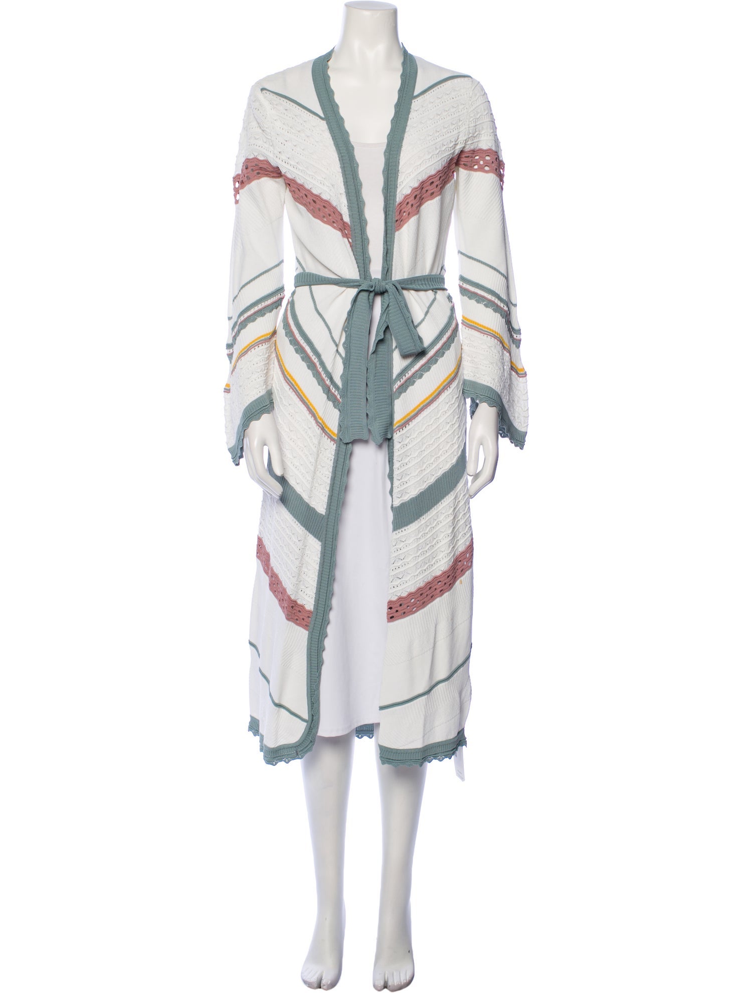 Alexis Striped Plunge Neckline Sweater