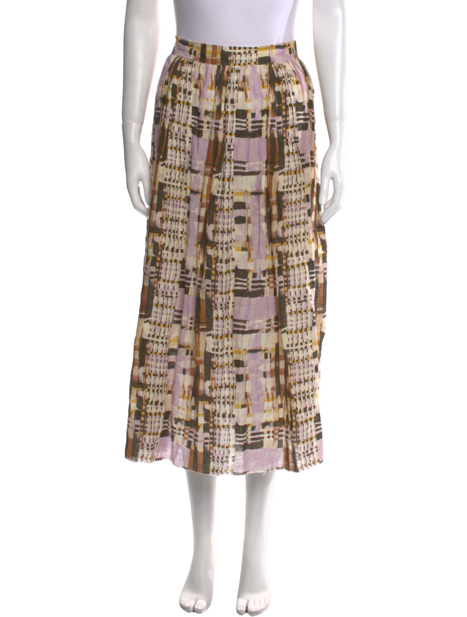 Alexis Linen Midi Length Skirt