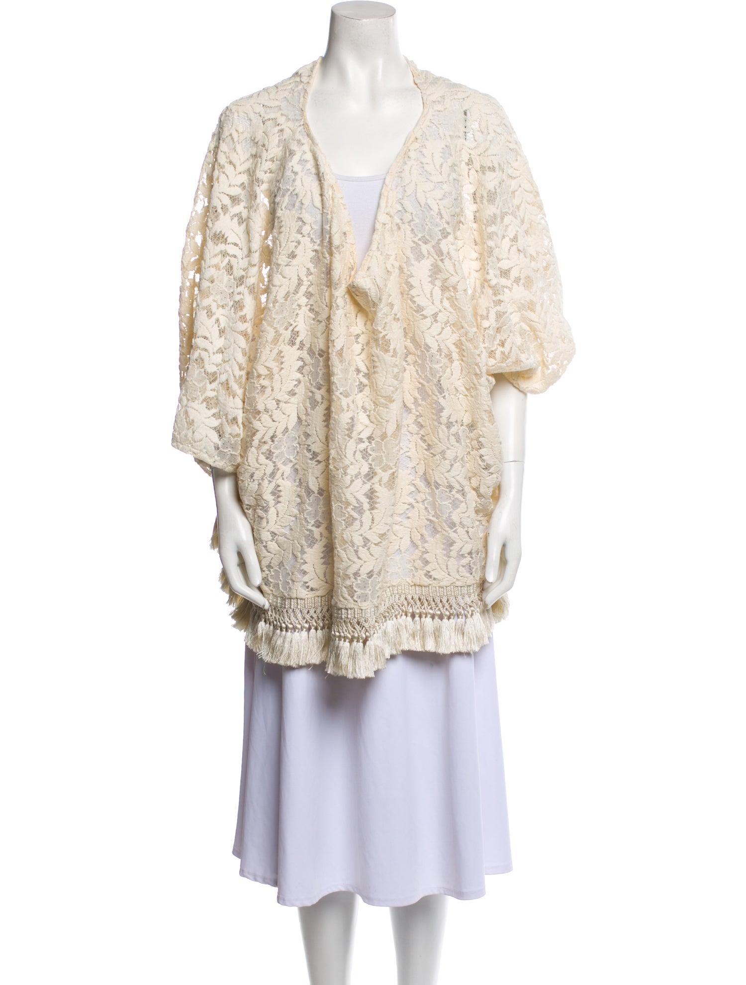 Alexis Lace Pattern V-Neck Sweater