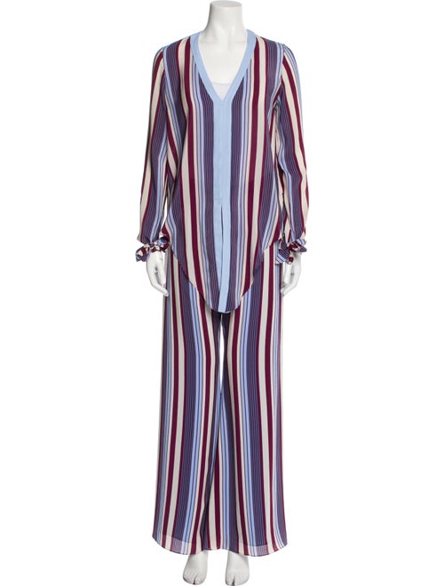 Alexis Silk Striped Pant Set