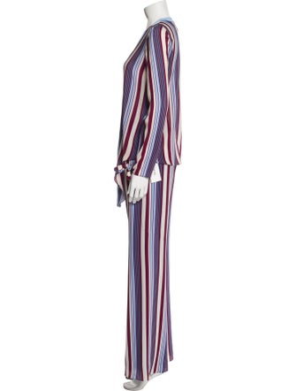 Alexis Silk Striped Pant Set