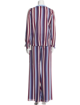 Alexis Silk Striped Pant Set