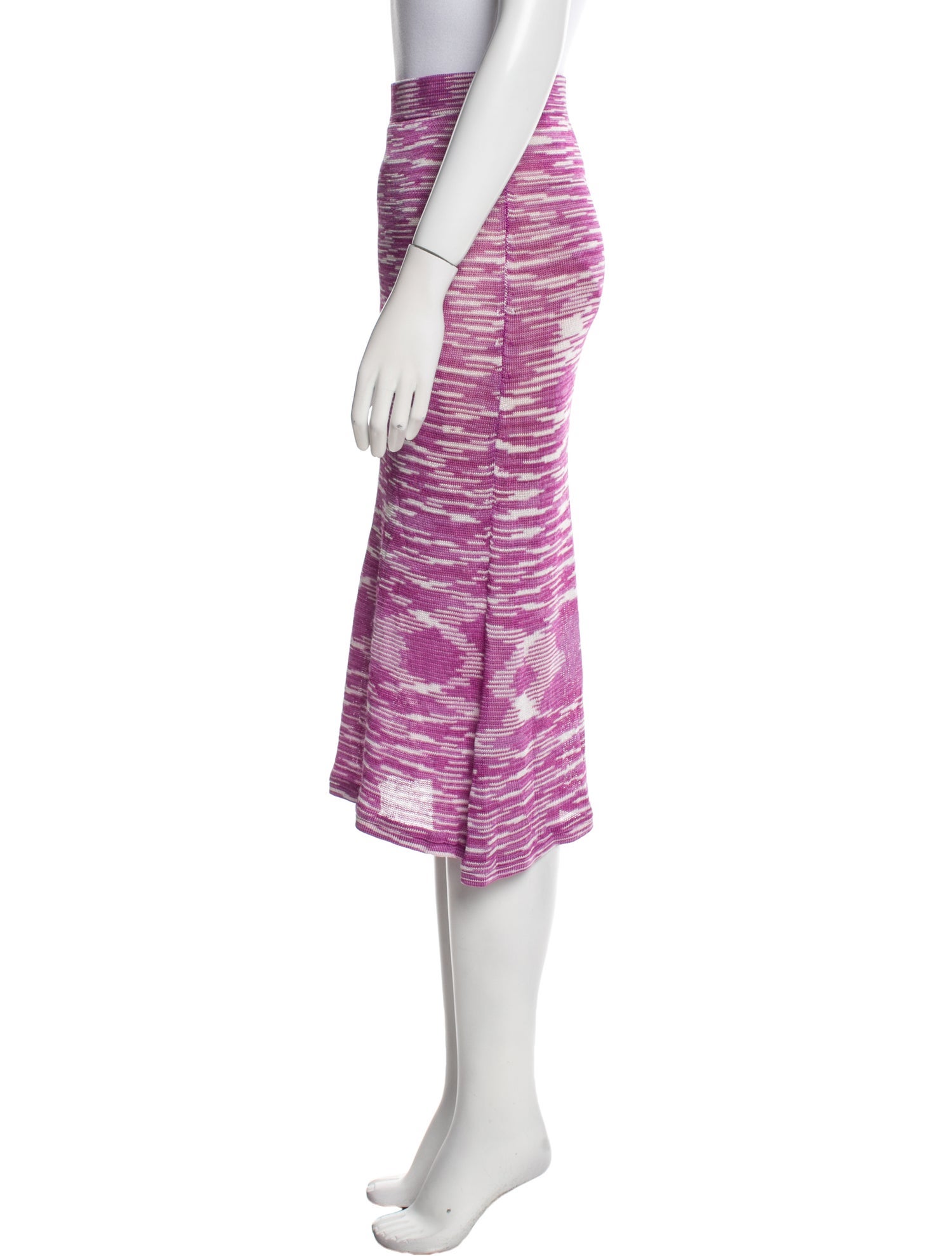 Alexis Striped Midi Length Skirt