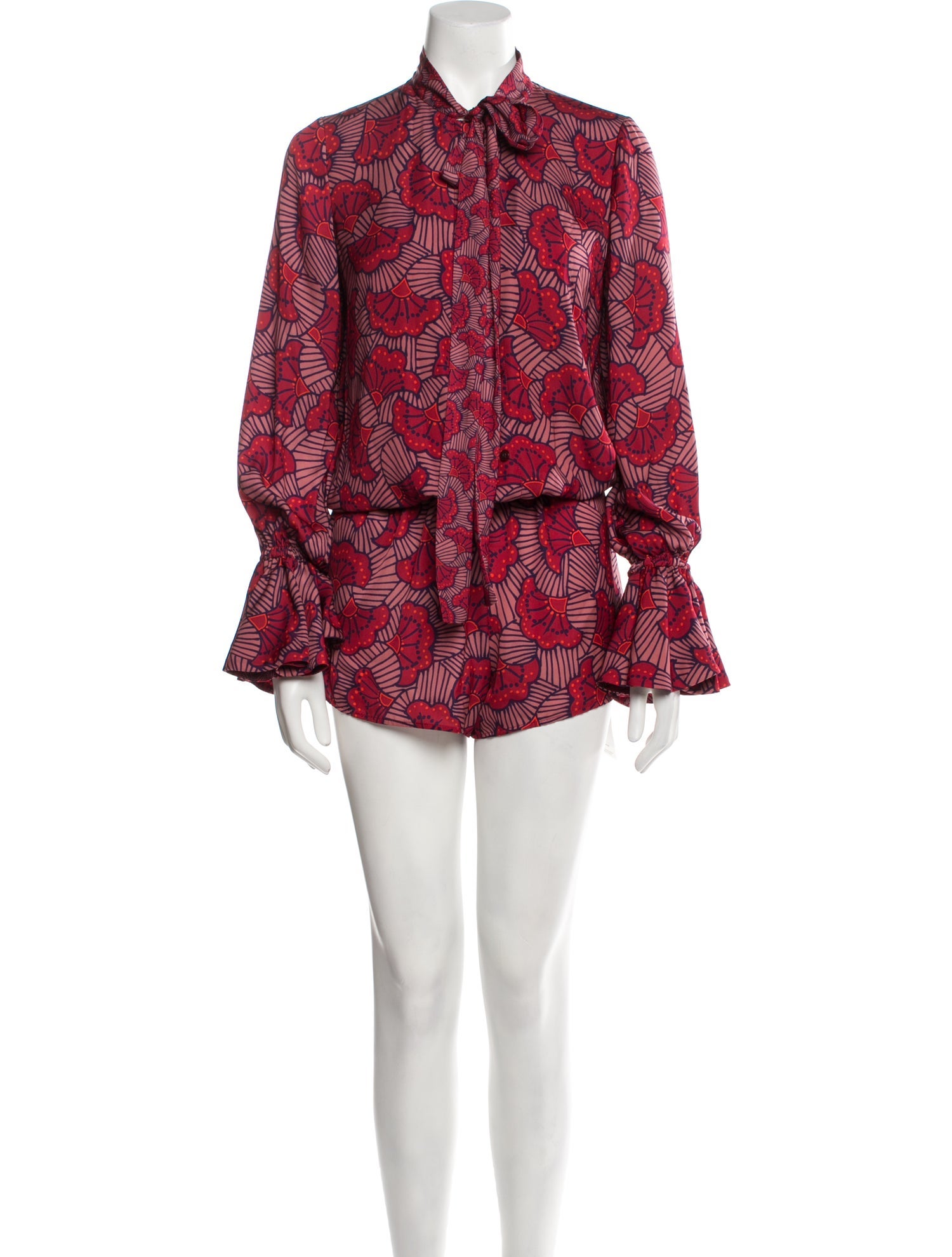 Alexis Floral Print Tie Neck Romper