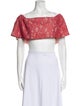 Alexis Lace Pattern Lace Cropped Top