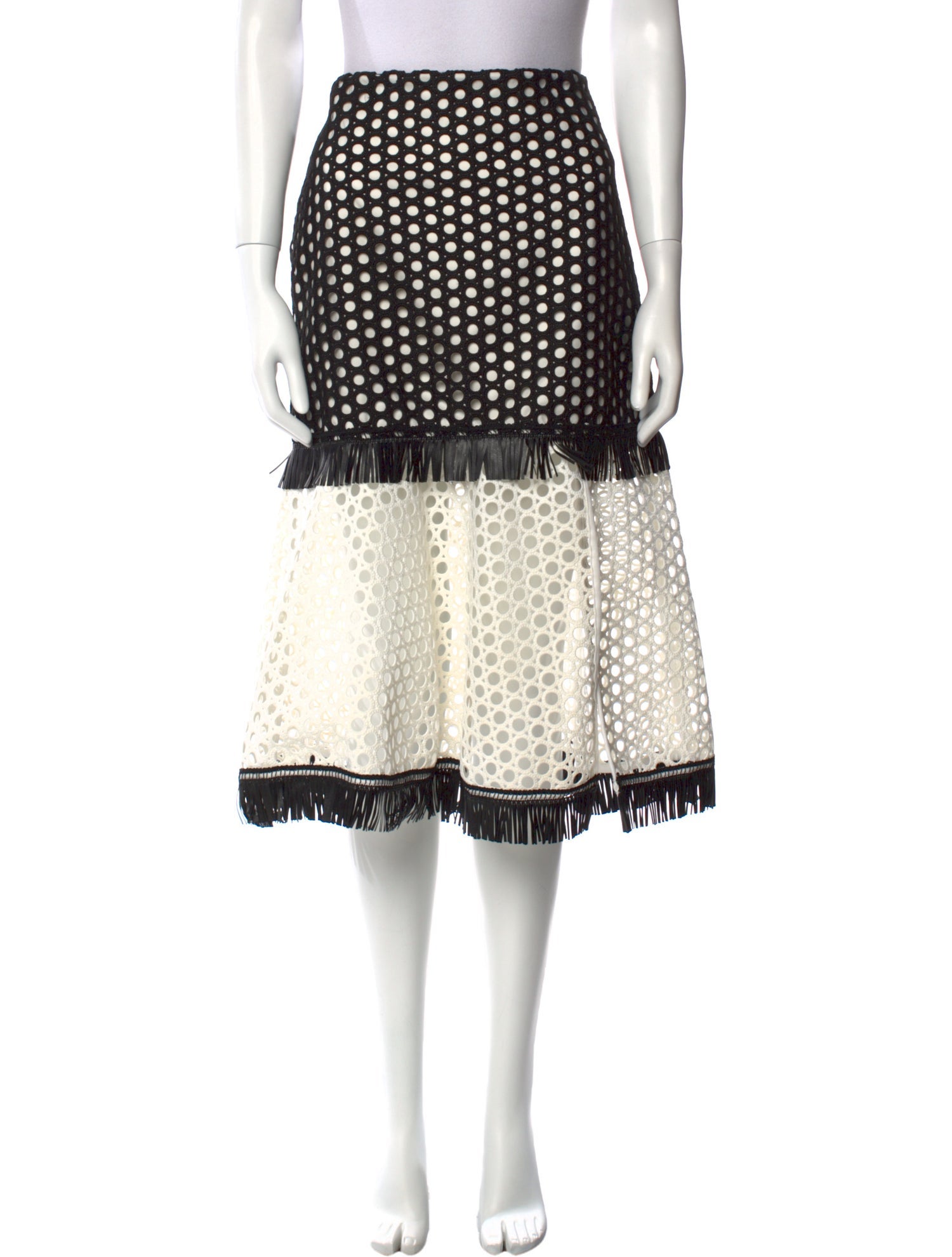 Alexis Colorblock Pattern Knee-Length Skirt