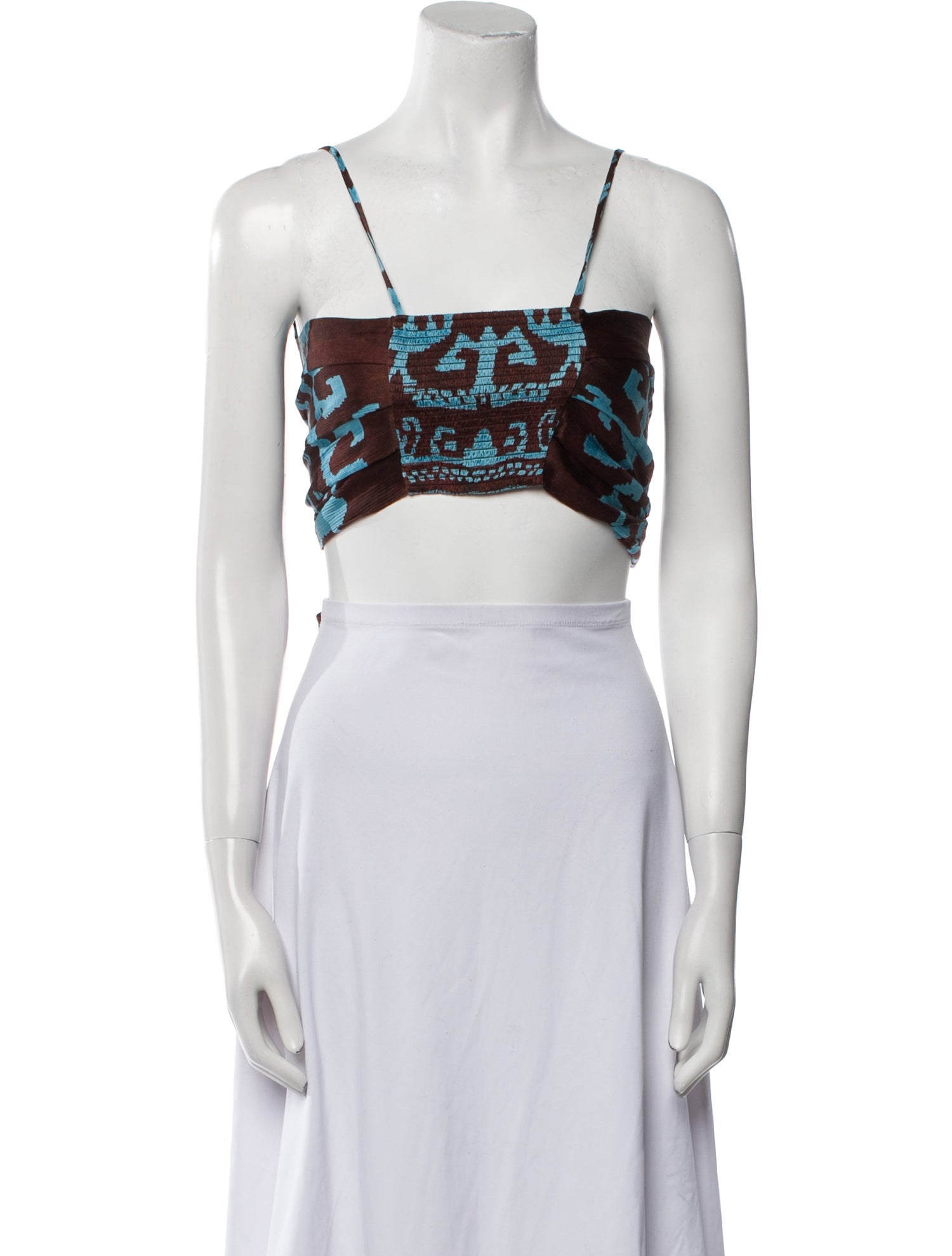 Alexis Printed Square Neckline Crop Top