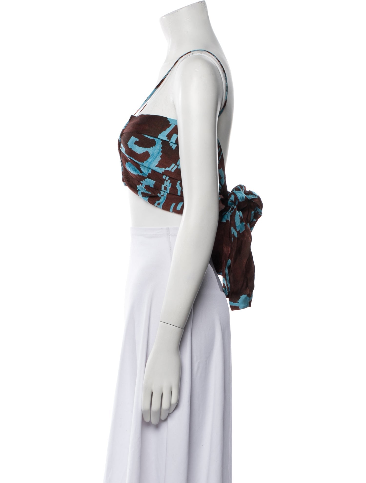 Alexis Printed Square Neckline Crop Top
