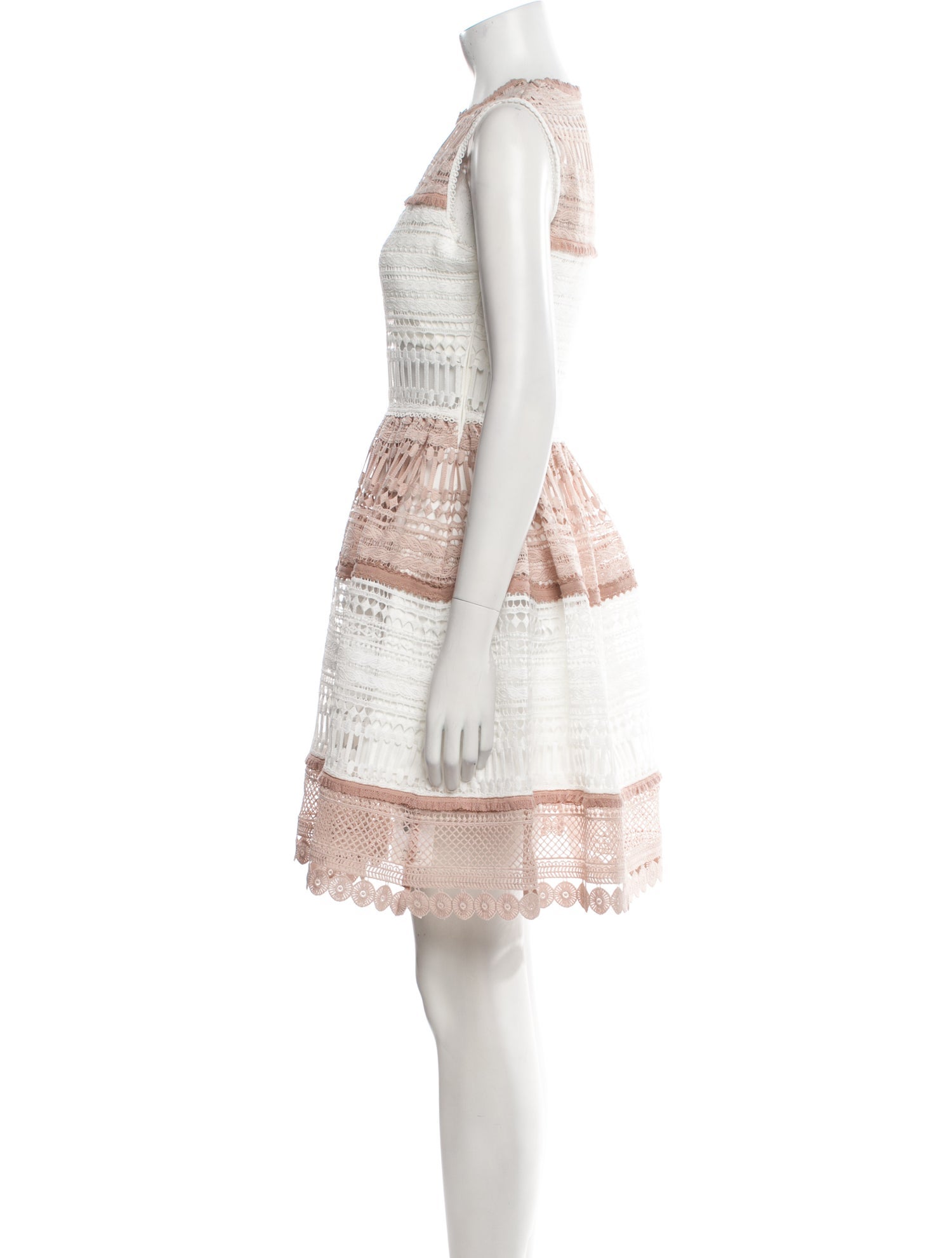 Alexis Lace Pattern Mini Dress