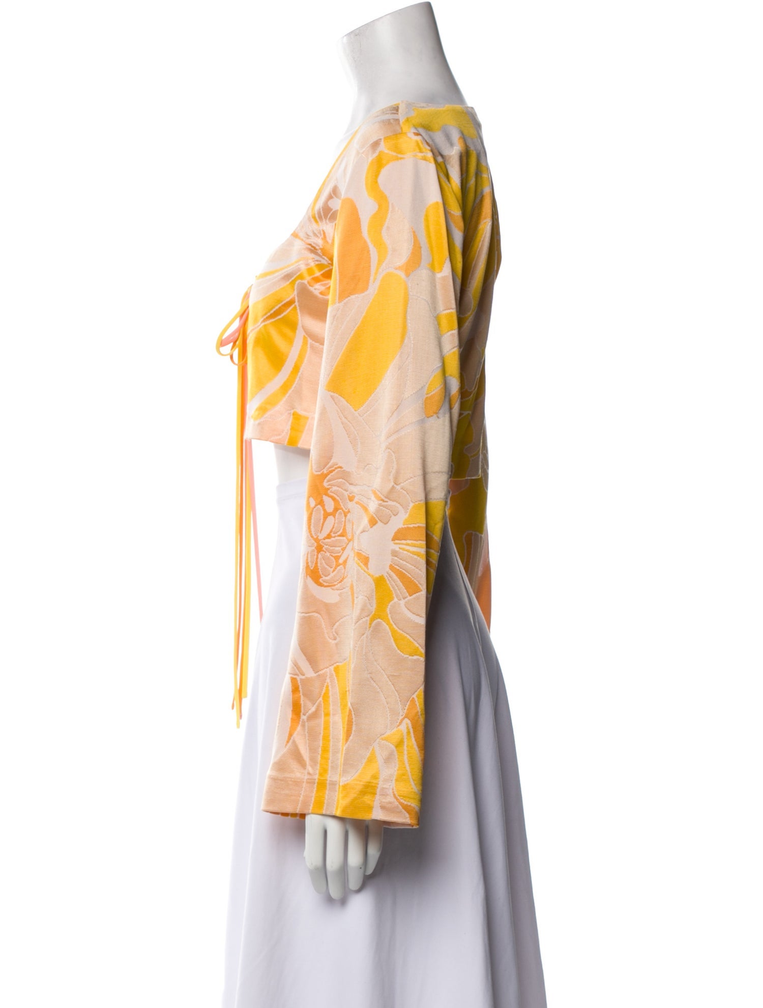 Alexis Printed Square Neckline Crop Top